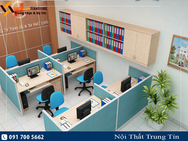 Vách ngăn văn phòng nỉ hiện đại, giá tốt - Module M34